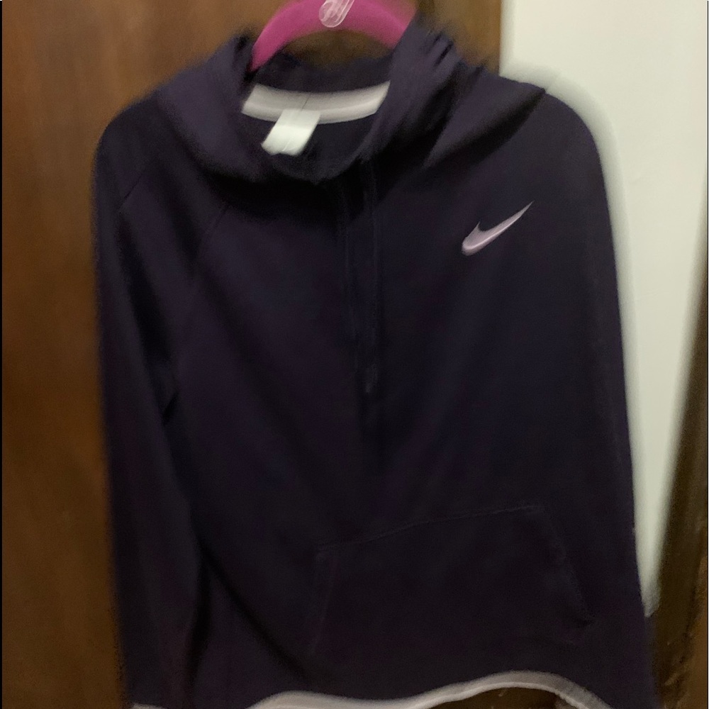 Nike Dri-Fit Purple Hoody. XL. Nike down sleeve.